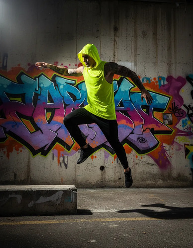 Sudadera Con Capucha Deportiva De Hombre Running Gym Accias Liso