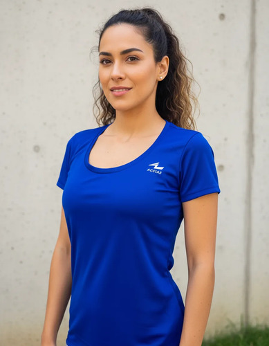 Remera Deportiva De Dama Gym Running Ciclismo Accias Lisa